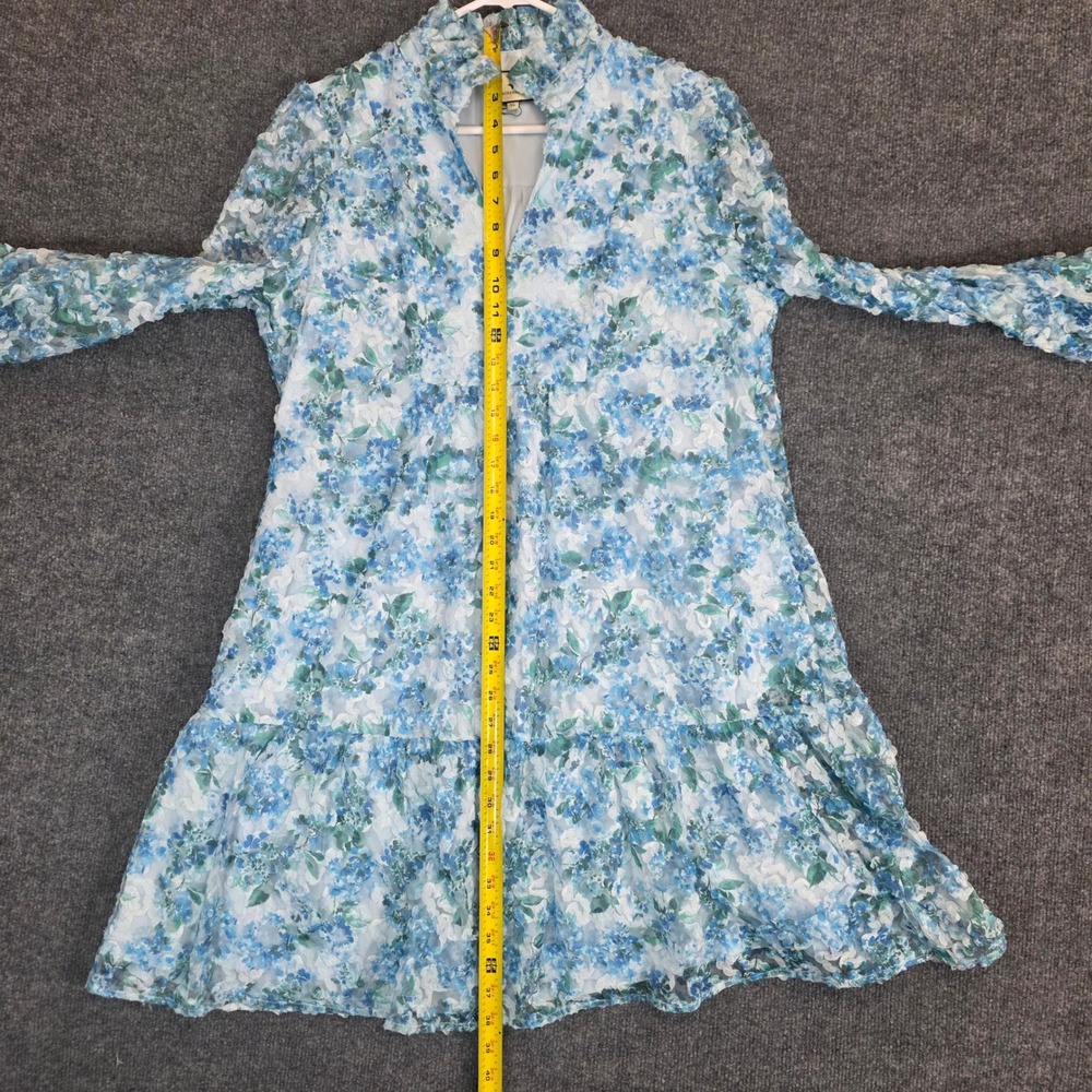 Tuckernuck Organza Palmerston Dress Water's Edge Hydrangea XL Feminine Whimsical - Picture 13 of 16